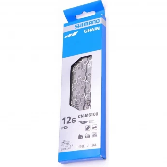 Цепь SHIMANO DEORE, M6100, 12 скоростей, 116 звеньев, с замком