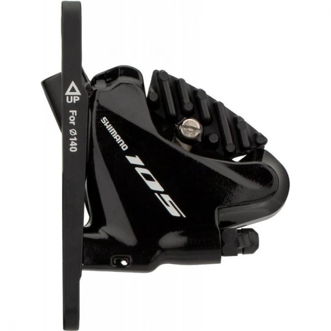Калипер SHIMANO 105 R7070, передний, гидравлика, FLAT MOUNT, полимерные колодки L03A, черный, IBRR7070F4RFL Калипер SHIMANO 105 R7070, передний, гидравлика, FLAT MOUNT, полимерные колодки L03A, черный, IBRR7070F4RFL