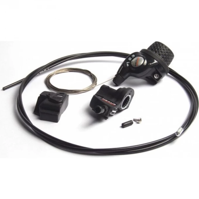 Шифтер SHIMANO NEXUS, 3S35E, 3 скорости, с bell crank 3, оплетка, 2550мм черный ASL3S35E255LS Шифтер SHIMANO NEXUS, 3S35E, 3 скорости, с bell crank 3, оплетка, 2550мм черный ASL3S35E255LS