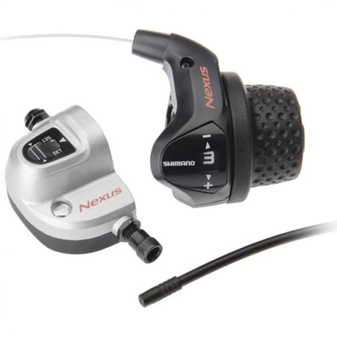 Шифтер SHIMANO NEXUS, 3S41E, 3 скорости, с bell crank 6, оплетка, 1700мм черный, короткая ручка ASL3S41E170LS