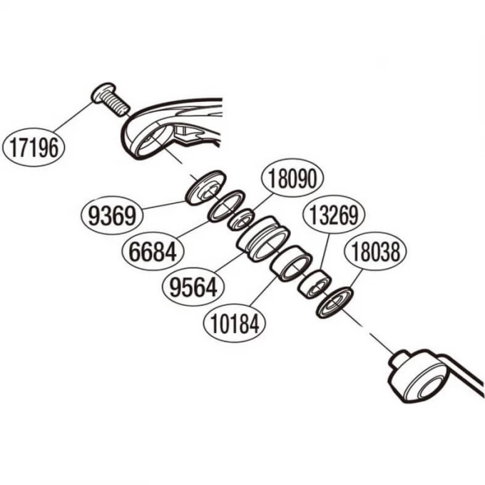 Запчасть для катушки SHIMANO LINE ROLLER SET набор ролика лескоукладывателя PK0429
